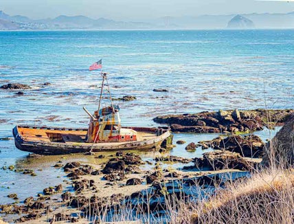 Catch of the Day -- Abandoned Fishing Boat in Cayucos, California